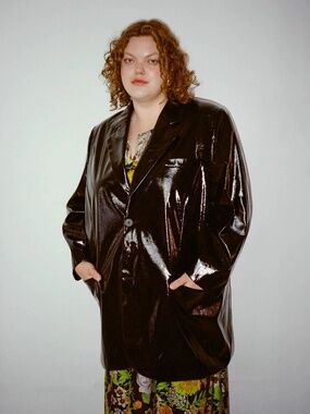 Wray Vegan Leather Blazer 6XL